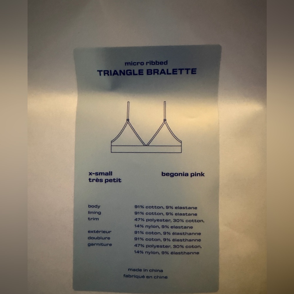 NWT Alexander Wang Triangle Bralette in Begonia Pink‎ - Picture 5 of 6